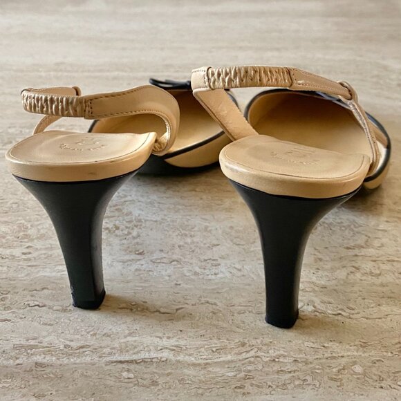 Vintage Chanel CC Bow Slingback Heels - Picture 7 of 10